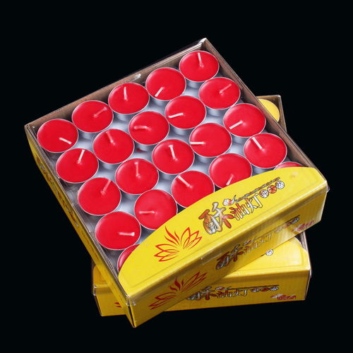 佛燈酥油燈香薰蠟防風(fēng)24小時(shí)蓮花燭臺(tái)家用長(zhǎng)明燈100粒蠟燭燈用品